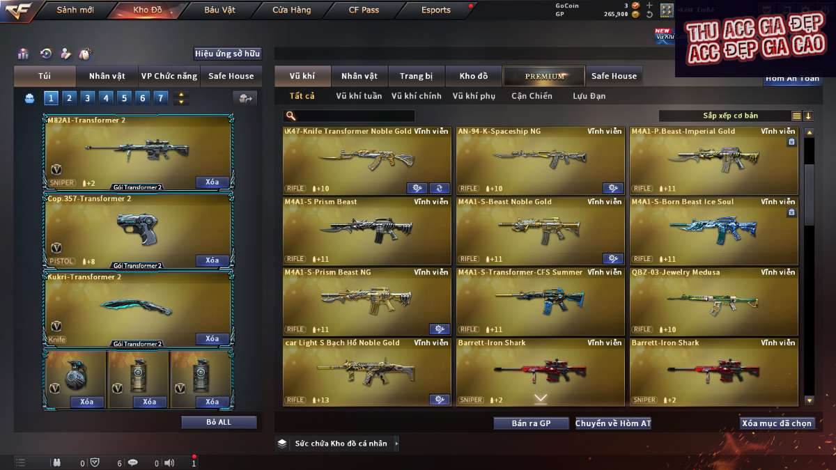 shop acc cf uy tin gia re